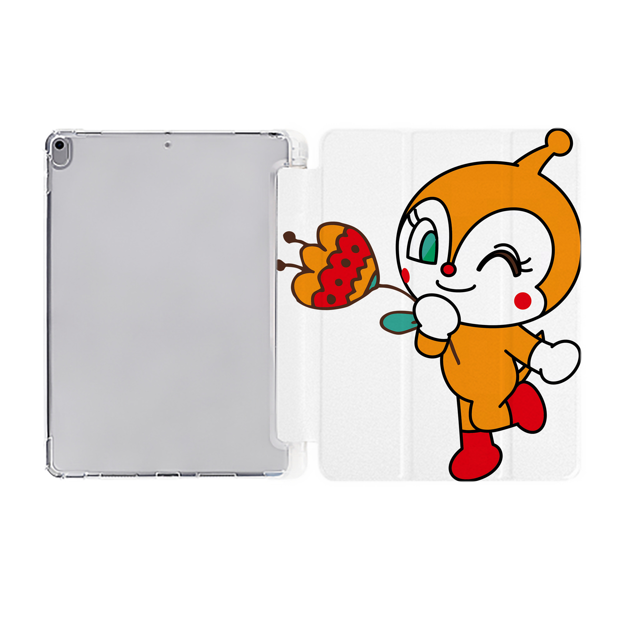 （画像用） アンパンマン Anpanman IPad ケース ペン収納付き 三つ折りスタンド PUレザー×シリコン 対応機種9.5/10.5/10.9インチ